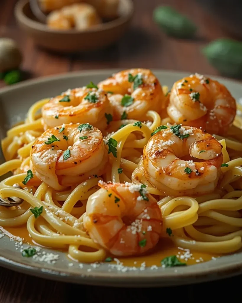 Creamy Garlic Shrimp Pasta
