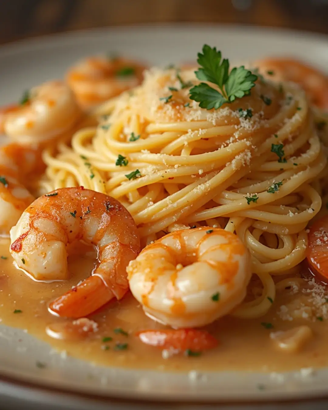 Creamy Garlic Shrimp Pasta