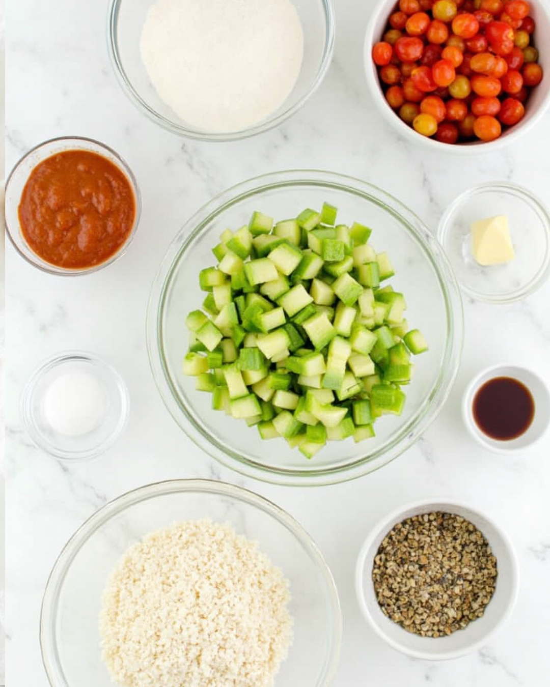 Ingredients for Mediterranean Steak Bowls