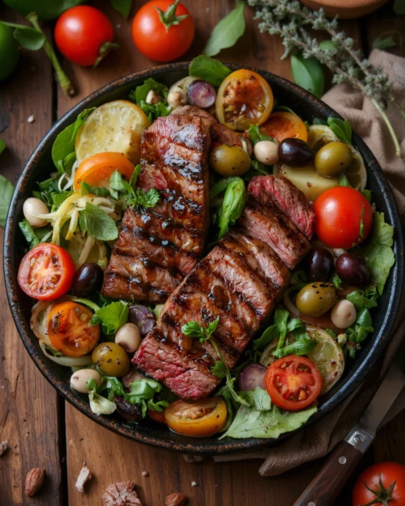 Mediterranean steak bowls recipe