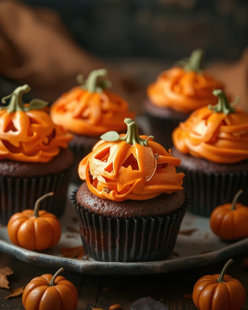 Halloween Pumpkin Cupcakes
