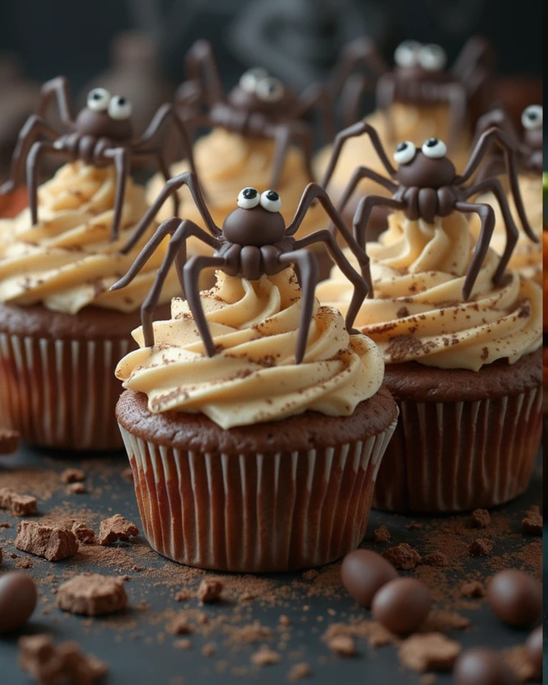 Cookies & Scream Spider Cupcakes