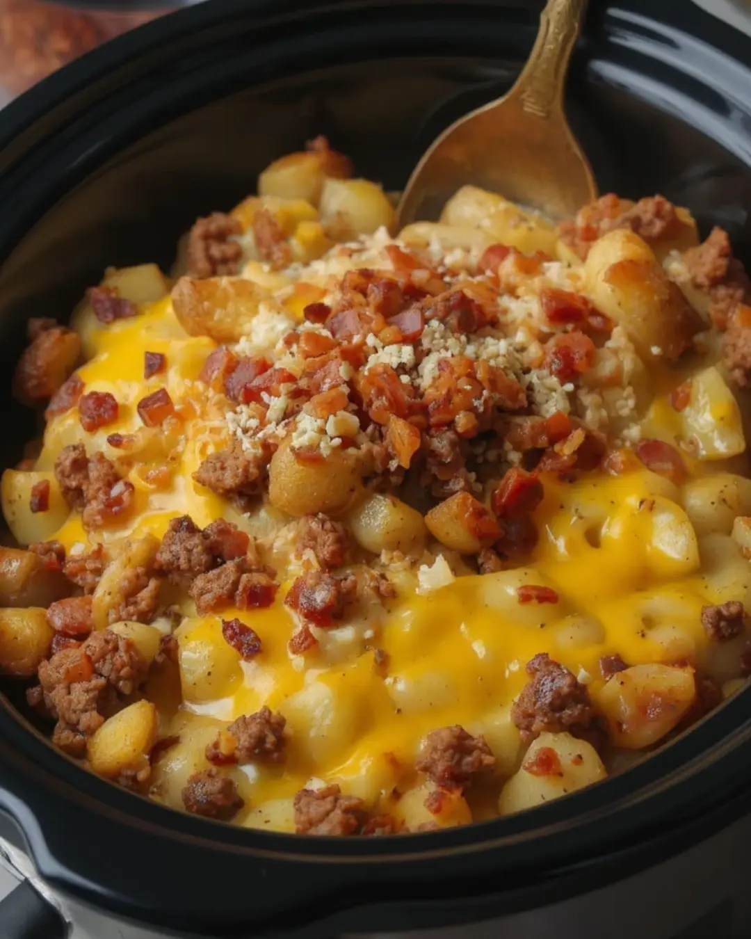 Slow Cooker Cowboy Potato Casserole