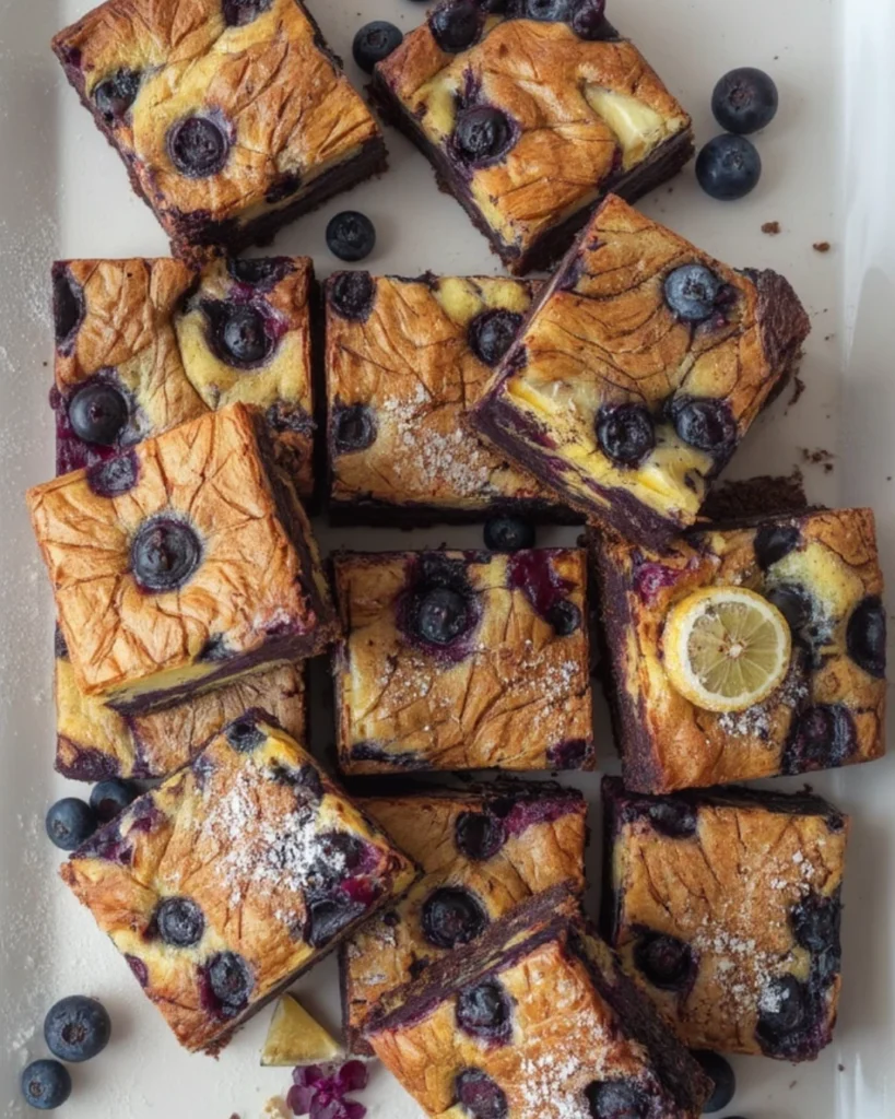 Lemon Blueberry Brownies