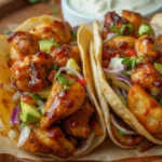Garlic Butter Honey BBQ Chicken Tacos