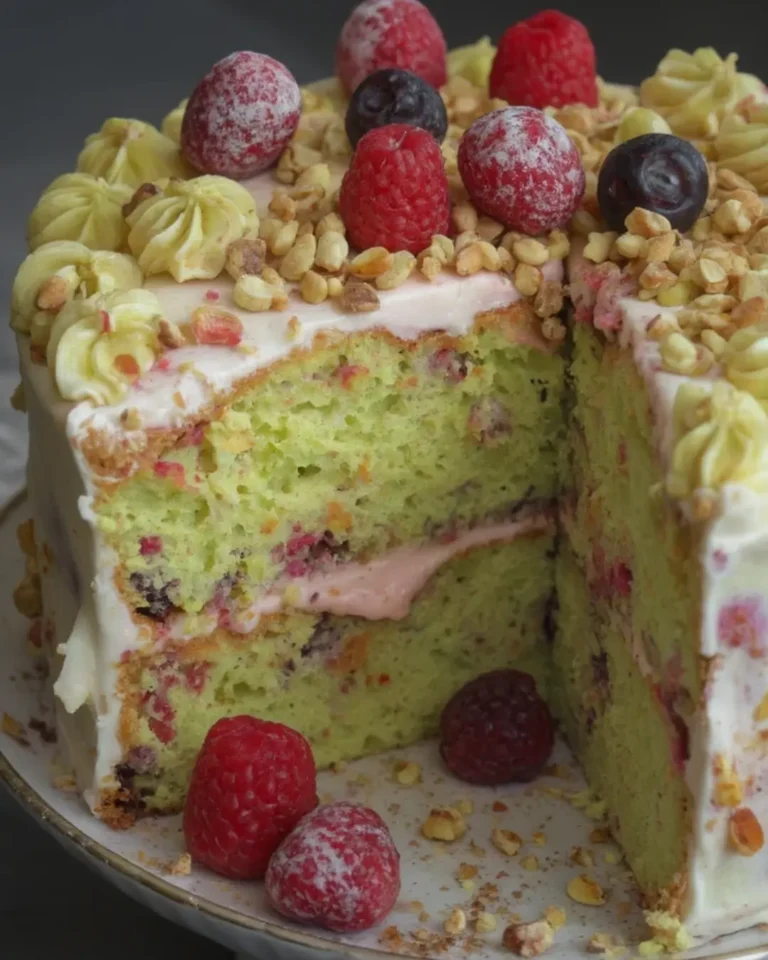 Pistachio Raspberry Cake