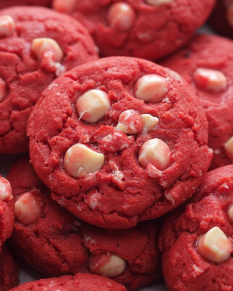 Cheesecake Stuffed Red Velvet Cookies