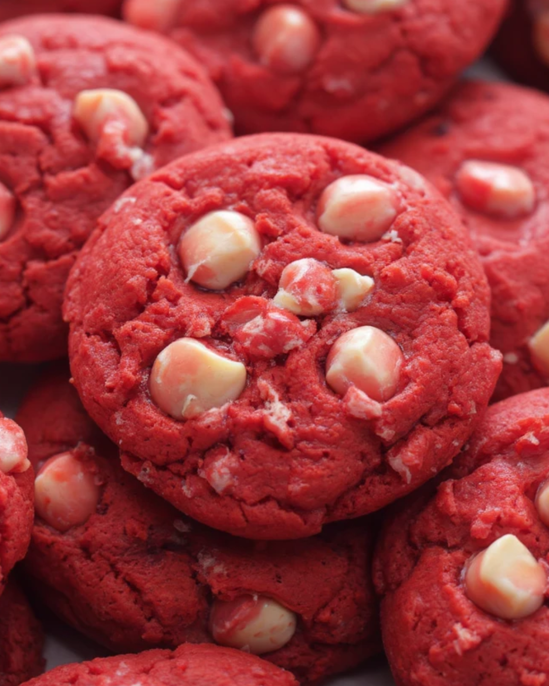 Cheesecake Stuffed Red Velvet Cookies