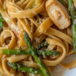 Creamy chicken asparagus pasta