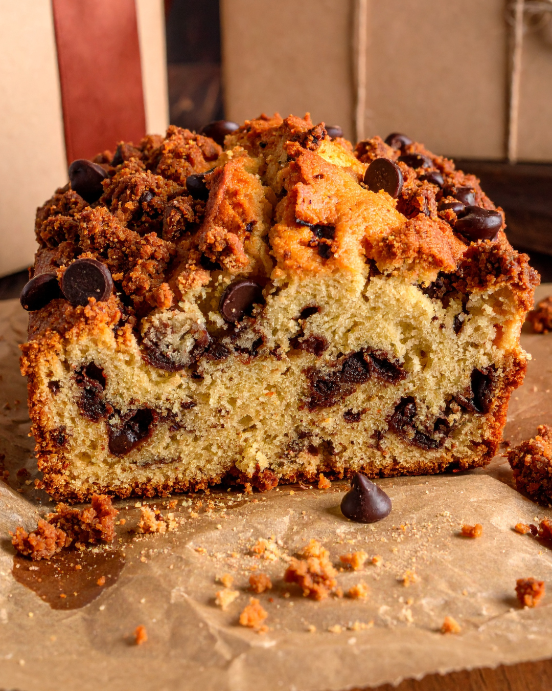Brown Butter Chocolate Chip Crumb Loaf Cake