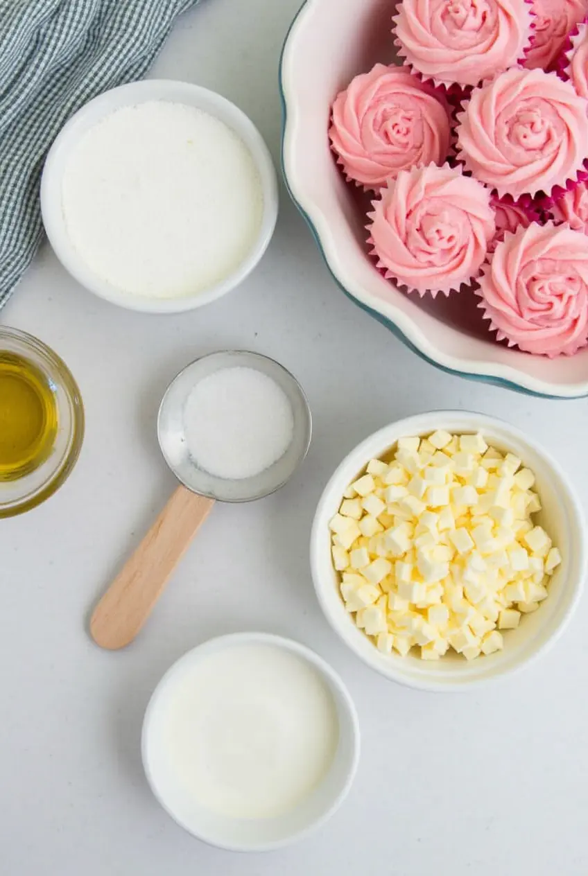Pink Rosette Cupcakes